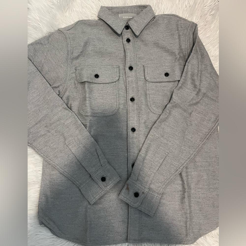Heavyweight over shirt, heather, gray, medium